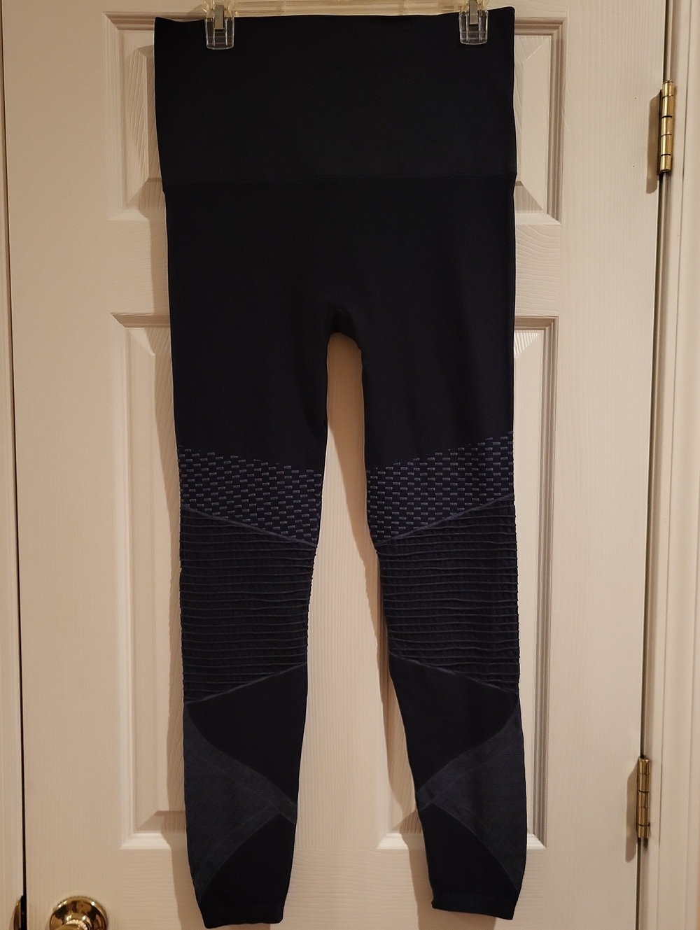 SPANX Look At Me Now Seamless, Moto Leggings Indigo Sky Size 1X